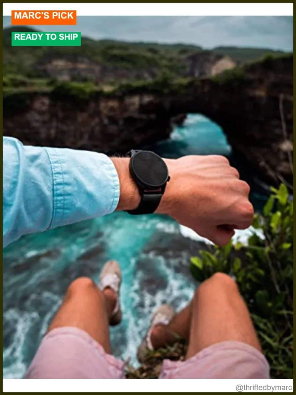 Minimalist Dress Watch with Leather Band, Water Resistant